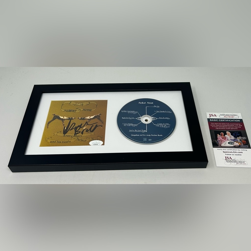 Isaac Brock of‎ Modest Mouse signed Unplugged Everywhere Parlour CD Framed JSA
